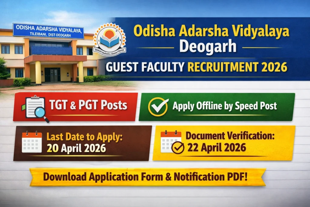 Odisha Govt Job Notification